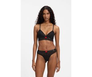 HUGO Reggiseno a triangolo imbottito con dettagli in pizzo - Style SAVANA TRIANGLE P, 50570655 Nero L