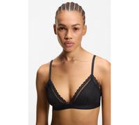 HUGO Reggiseno a triangolo in pizzo con elastico con logo - Style SARTORIAL TRIANGLE, 50557213 Nero L