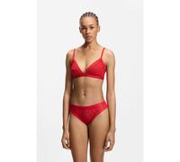 HUGO Reggiseno a triangolo in pizzo con elastico con logo - Style SARTORIAL TRIANGLE, 50557213 Rosso S