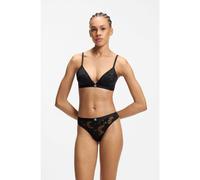 HUGO Reggiseno a triangolo in pizzo floreale con imbottitura removibile - Style BLOOM LACE TRIANGLEP, 50561590 Nero M