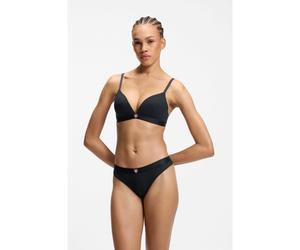 HUGO Reggiseno a triangolo in tessuto elasticizzato con spalline con logo - Style HUGO HEART TRIANGLE, 50566783 Nero XS