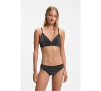 HUGO Reggiseno con ciondolo a cuore e spalline regolabili - Style SHINY TRIANGLE P, 50570539 Nero S