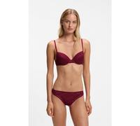 HUGO Reggiseno push-up in pizzo con logo - Style LACY PUSH UP, 50566789 Rosso scuro 3C