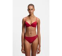 HUGO Reggiseno push-up in pizzo con stampa animalier - Style PUSH-UP LEO LACE, 50545724 Rosso 1B