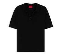 HUGO Polo in maglia con chiusura nascosta - Style San Peter-CV, 50536672 Nero L