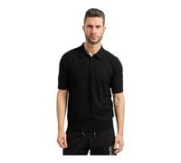 HUGO Polo in maglia con chiusura nascosta - Style San Peter-CV, 50536672 Nero M