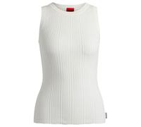 HUGO Sareple Knitted_Top, Natural102, XL Donna