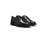 HUGO Scarpe Derby in pelle con dettagli brogue - Style Ginsby_derb_plltbr, 50569007 Nero 43