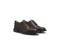HUGO Scarpe Derby in pelle con logo goffrato - Style Lysander_derb_ltst, 50569016 Marrone scuro 44