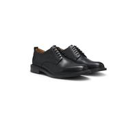 HUGO Scarpe Derby in pelle con logo goffrato - Style Lysander_derb_ltst, 50569016 Nero 43