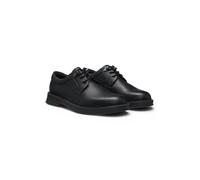 HUGO Scarpe Derby in pelle martellata con ganci sui lacci - Style Lenner_derb_grhl, 50552558 Nero 39