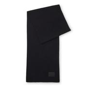 HUGO Sciarpa in maglia di cotone con logo in silicone - Style Zevon_B, 50551521 Nero pz.