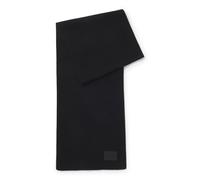 HUGO Sciarpa in cotone con targhetta con logo - Style Zevon_B, 50551521 Nero pz.