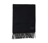 HUGO Sciarpa in misto lana con frange e etichetta con logo - Style Orissa_35*180, 50572445 Nero pz.