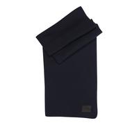 HUGO Sciarpa in maglia di cotone con logo in silicone - Style Zevon_B, 50551521 Blu scuro pz.