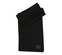HUGO Sciarpa in maglia di cotone con logo in silicone - Style Zevon_B, 50551521 Nero pz.