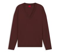 Hugo - Sessarina V-neck Sweater - - Knitwear - Uomo - Marrone - S