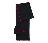 HUGO Set con cappello e sciarpa in misto lana con etichetta con logo - Style Zaschel Set, 50517757 Nero pz.