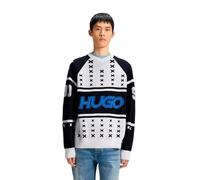 HUGO Shalock Maglione Lavorato a Maglia, 100 Bianco, M Uomo