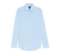 BOSS Camicia slim fit in popeline di cotone elasticizzato facile da stirare - Style H-HANK-kent-C1-214, 50469345 Celeste 44