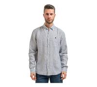 Hugo, ,Shirts ,Uomo ,Blu ,M Camicia regular fit in lino a righe