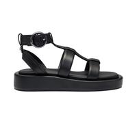 Hugo, ,Shoes ,Donna ,Nero ,37 EU Sandali in pelle nera con plateau modello Scarlet