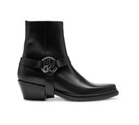 Hugo, ,Shoes ,Donna ,Nero ,38 EU Stivaletti Stacked-Logo Neri Pelle