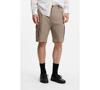 HUGO Shorts cargo in cotone elasticizzato con pieghe sulla parte anteriore - Style Craysen262S, 50556891 Marrone chiaro S