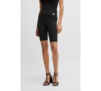HUGO Shorts da ciclista in jersey elasticizzato con logo scomposto - Style Nopardino, 50545339 Nero XL