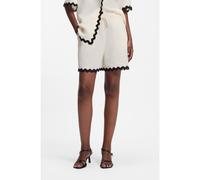 HUGO Shorts fit morbido con fettuccia a zigzag - Style Haslala-1, 50557546 Nero / Bianco 38