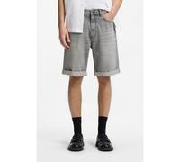 HUGO Shorts relaxed tapered fit in denim stone-washed grigio - Style HUGO 838/S, 50560391 Grigio 35