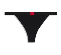 HUGO Tanga a vita bassa con elastico in vita con logo - Style SIGNATURE STRING, 50557160 Nero M