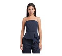 HUGO Top gessato con orlo a peplo - Style Calita, 50564137 Blue Stripes 42