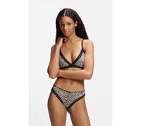 HUGO Slip con vita ad altezza regolare in microfibra elasticizzata con rifinitura in pizzo - Style BRIEF UNIQUE, 50545733 A disegni XS