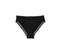HUGO Slip con vita ad altezza regolare in microfibra elasticizzata con rifinitura in pizzo - Style BRIEF UNIQUE, 50545733 Nero M