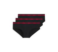 HUGO Slip in cotone elasticizzato con elastico in vita con logo in confezione da tre - Style HIPBR TRIPLET PLANET, 50492378 Nero XS