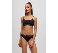 HUGO Slip in cotone elasticizzato con elastico in vita con logo in confezione da tre - Style TRIPLET BRIEF STRIPE, 50469657 Bianco / Nero XL