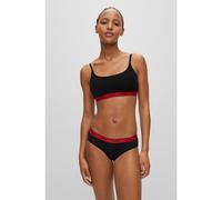 HUGO Slip in cotone elasticizzato con elastico in vita con logo ripetuto - Style BRIEF STRIPE PYP, 50510624 Nero S