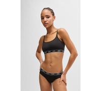 HUGO Slip in cotone elasticizzato con elastico in vita con logo ripetuto - Style BRIEF STRIPE PYP, 50510624 Nero XL