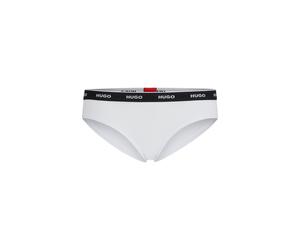HUGO Slip in cotone elasticizzato con elastico in vita con logo ripetuto - Style BRIEF STRIPE PYP, 50510624 Bianco XXL