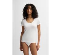 HUGO Slip in cotone elasticizzato con elastico in vita con logo - Style BRIEF SPORTY LOGO, 50469643 Bianco XS