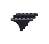 HUGO Slip in cotone elasticizzato con elastico in vita con logo - Style TRIPLET THONG STRIPE, 50469681 Nero XXXL