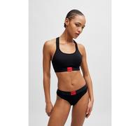 HUGO Slip in cotone elasticizzato con etichetta con logo rossa - Style BRIEF RED LABEL, 50502754 Nero L