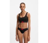HUGO Slip in cotone elasticizzato con etichetta con logo rossa - Style BRIEF RED LABEL, 50502754 Nero XS