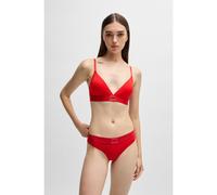 HUGO Slip in cotone elasticizzato con etichetta con logo rossa - Style BRIEF RED LABEL, 50515335 Rosso XXL