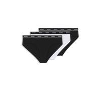 HUGO Slip in cotone elasticizzato con elastico in vita con logo in confezione da tre - Style TRIPLET BRIEF STRIPE, 50469657 Bianco / Nero XXL