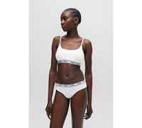 HUGO Slip in cotone elasticizzato in confezione da tre - Style TRIPLET BRIEF STRIPE, 50469657 Bianco XS