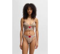 HUGO Slip in pizzo elasticizzato con elastico in vita brandizzato - Style BRIEF RL LACE, 50535071 Marrone chiaro M