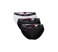 HUGO Slip in cotone elasticizzato con elastico in vita con logo in confezione da tre - Style TRIPLET BRIEF STRIPE, 50469657 Bianco / Nero XXL