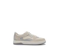 HUGO Sneakers da Uomo Kilian Tenn in Ecopelle e Pelle Scamosciata con Lacci Taglia, Bianco, 43 EU